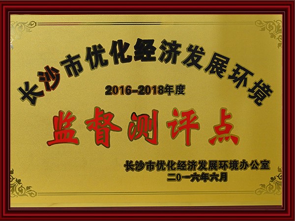 長沙市優(yōu)化經濟發(fā)展環(huán)境監(jiān)督測評點（2015-2018）